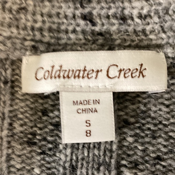 Coldwater Creek Sweater Women Size S w Mix of Black & White Ribbed Trim - Picture 9 of 11